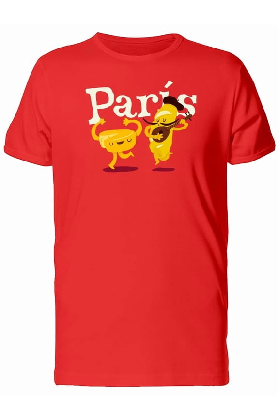 Bread And Cheese Dancing Paris T-Shirt Men -Image by Shutterstock, Male XX-Large