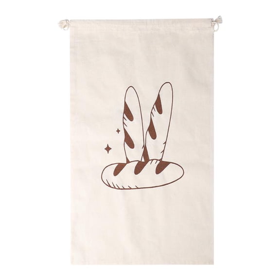 Bread Bag, Linen Toasts Bag, Reusable French Baguettes Biscuits Bag, Reusable Cloth Storage Bags with Drawstring, Cottons Drawstring Bread Bag for Homemade Bread Container