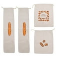 thumbnail image 1 of Bread Bag Reusable Cotton Drawstring Storage Bag Homemade Bread Fresh Eco-Friendly Kitchen Storage B Cotton Linen, 1 of 6
