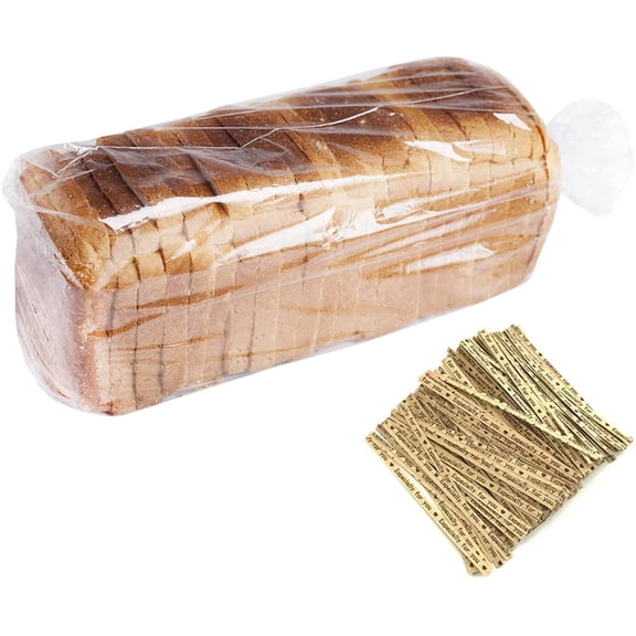 Bread Bags With Ties,100 Pieces 18x4x8 Inches Reusable Plastic Loaf Storage Bags for Homemade Bread Gift Giving