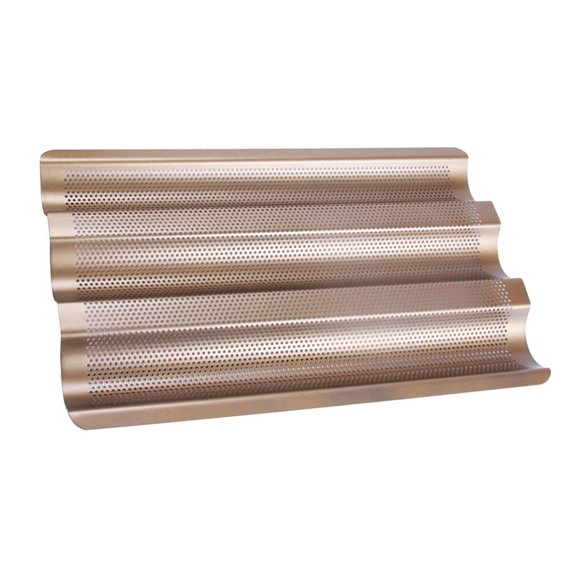 Amosfun Carbon Steel Nonstick French Bread Loaf Pan, Bakeware with Excellent Heat Conductivity for Perfect Baking