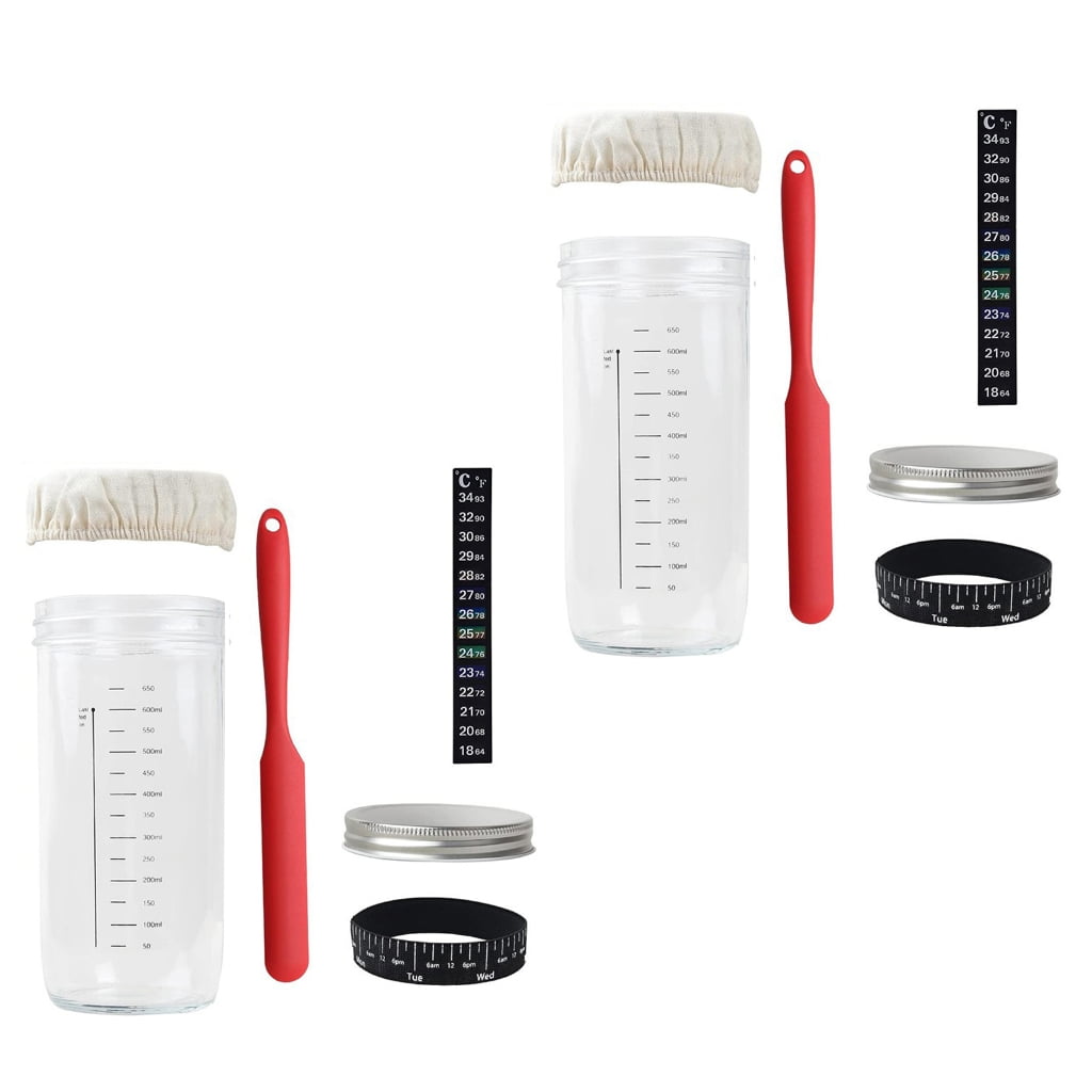 RuileMei Sourdough Bread Baking Starter Kit - 40oz Jar, 2 Banneton Baskets, Tools - Complete Bread Making Supplies 8 thumbnail image
