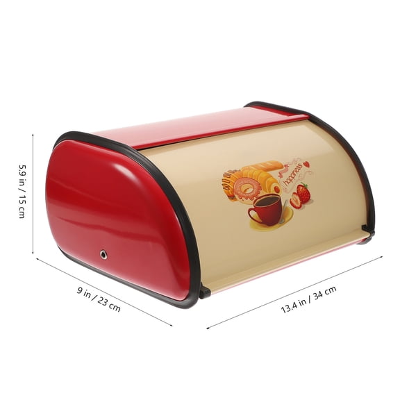 Metal Bread Storage Container for Kitchen Countertop - Bread Bin Holder for Bread and Bakery Goods