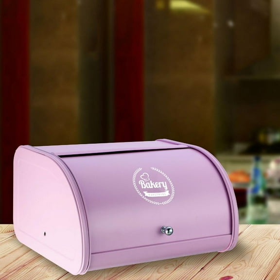 Bread Bin with Lid Food Storage Loaf Bread Box Holder Metal for Home