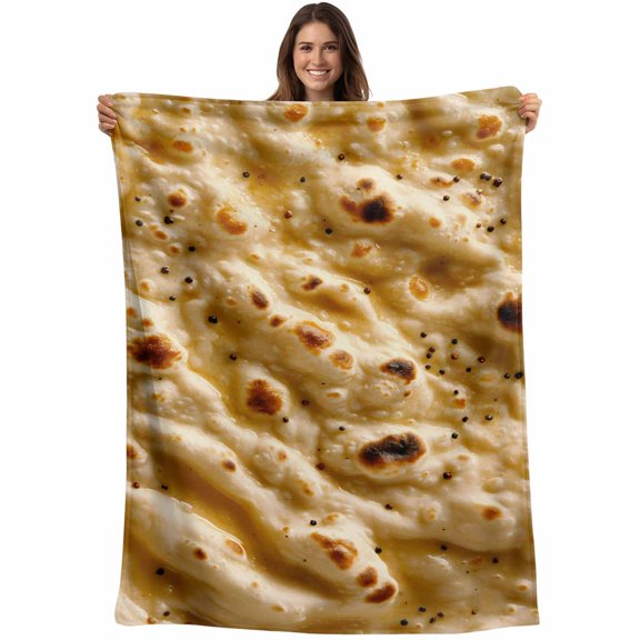 Bread Blanket Soft Cozy Warm Throw Blanket for Couch, Plush Fuzzy Flannel Fleece Blankets for Sofa, Farmhouse Brown Chic Abstract Food Texture Bed Blankets Lightweight Gifts for Women, 30"x40"