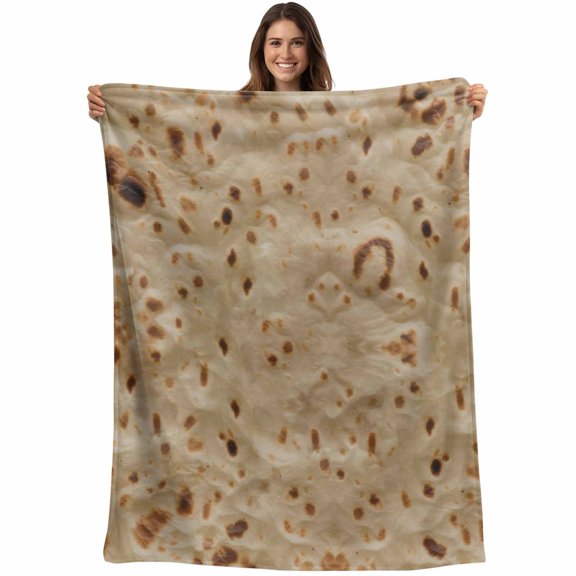 Bread Blanket Soft Cozy Warm Throw Blanket for Couch, Plush Fuzzy Flannel Fleece Blankets for Sofa, Farmhouse Chic Abstract Food Texture Brown Bed Blankets Lightweight Gifts for Women, 30"x40"