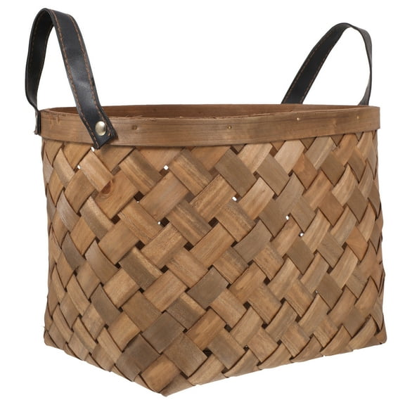 Bread Blanket Wood Chip Woven Basket Eco-friendly Basket 30X21X19CM Brown