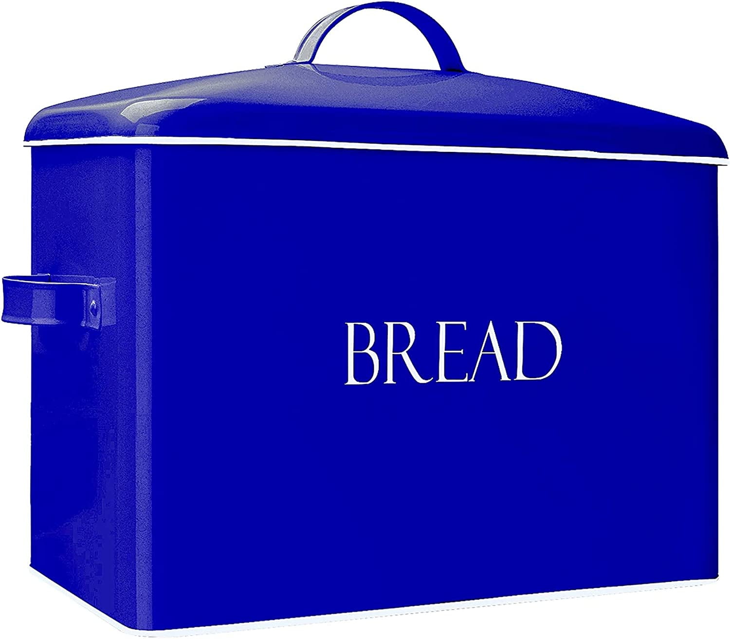 Bread Box For Kitchen Countertop Blue Bread Storage Container With