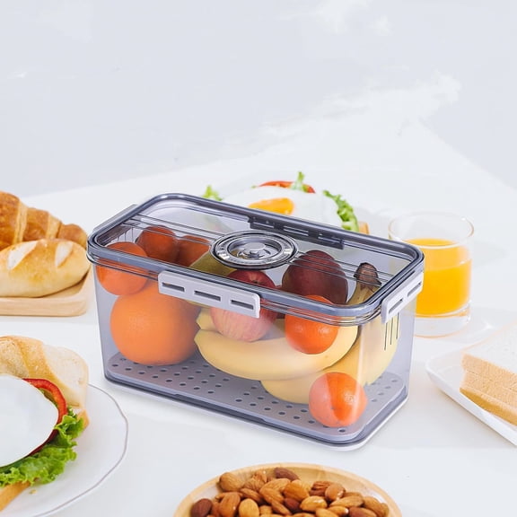 Bread Box for Homemade Bread Boxes for Kitchen Counter Airtight, Time Recording Bread Storage Container with Lid, Bread Containers Storage Airtight Loaf Bread Keeper, Grey