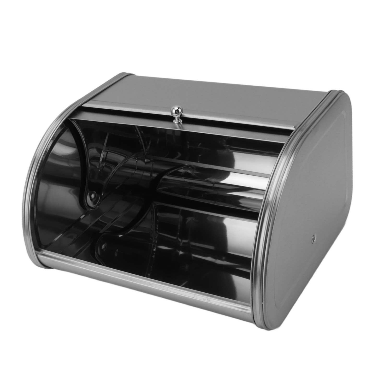 Bread Box, Iron Bread Box For Kitchen Countertop, Small Flat Side Metal