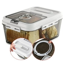 Bread Box For Kitchen Countertop, Airtight Bread Storage Container, Time Recording Bread Keeper with Lid,Bread Storage For Homemade Breads, Toast, And Cookies, White Bread Holder.