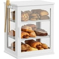 thumbnail image 1 of Bread Box for Kitchen Countertop, Large 3 Layers Bread Storage Container for Homemade Bread with Window, Farmhouse Breadbox Organizer for Kitchen, Cabinet, Pantry (White, Meduim), 1 of 16