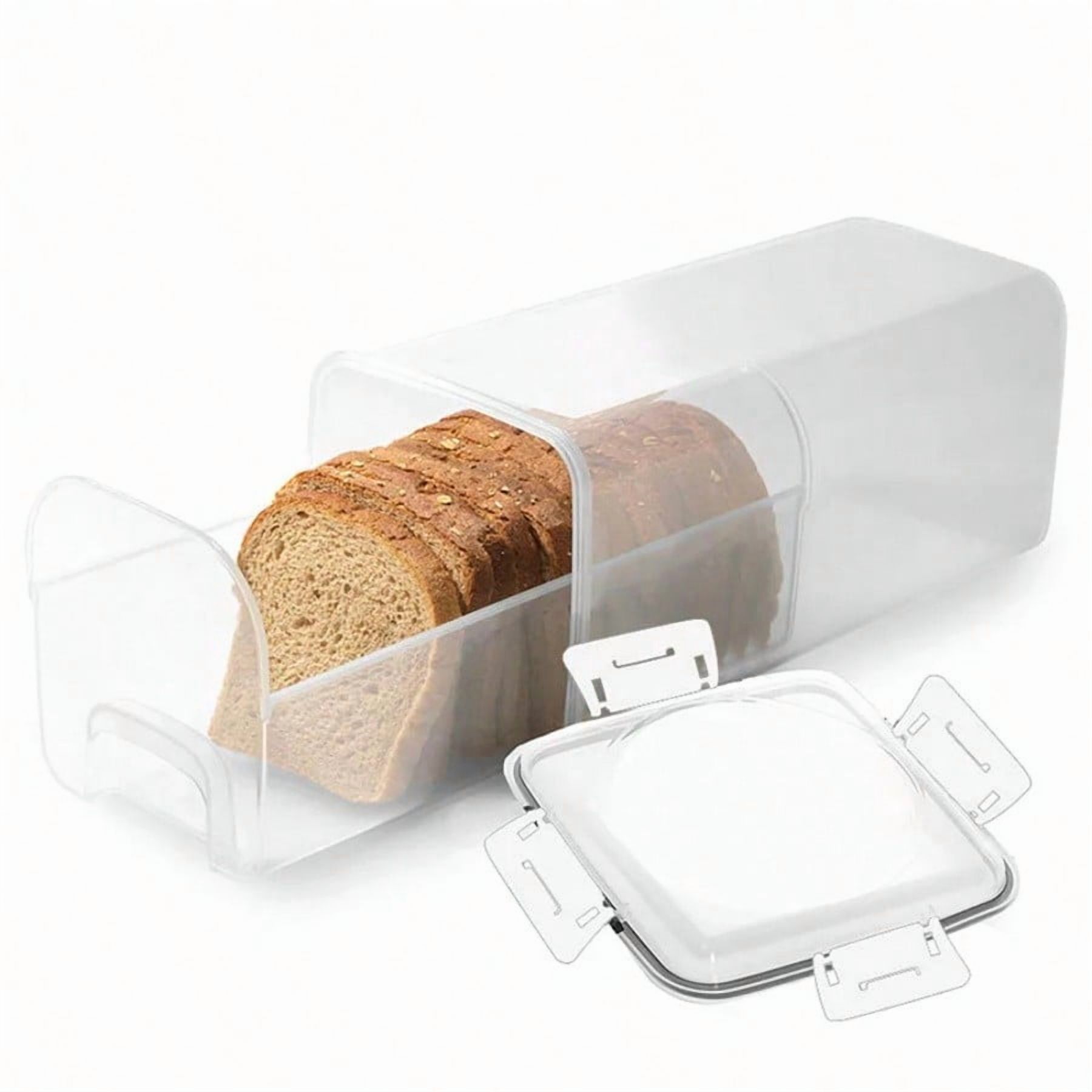 Bread Box With Sealing Lid And Tray, Bread Storage Box, Sandwich Bread ...