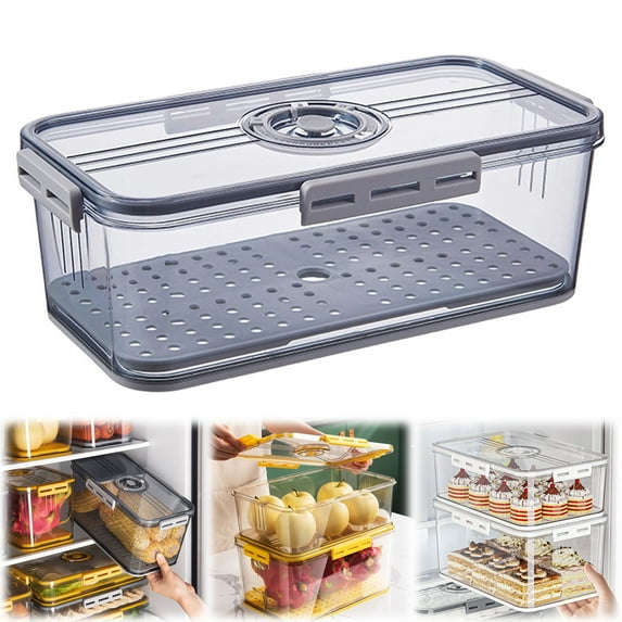 Bread Box for Kitchen Countertop, Airtight Loaf Storage Container with Time Recording Lid, Black, Bread Keeper for Homemade Bread, Buns & Bagels