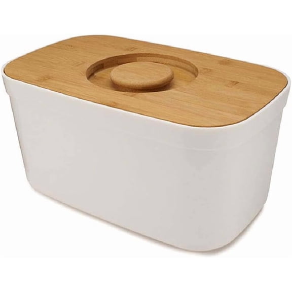 Bread Box with Removable Bamboo Cutting Board