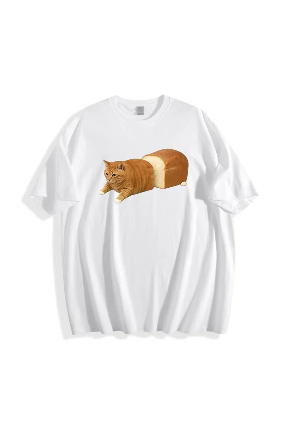 Bread Cat Meme T-Shirt - Funny Animal Design Unisex Tee