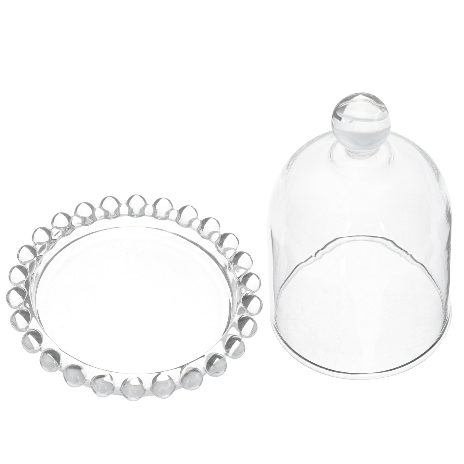 Bread Container Candy Cake Plate with Lid Clear Tray Dessert Supply