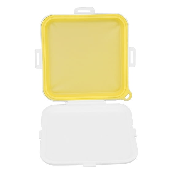 Bread Container, Reusable Bread Box with Snap Lid, BPAless, Bread Snack Fruit Container for School or Work Lunches, Microwave and Dishwasher Safe (Yellow)