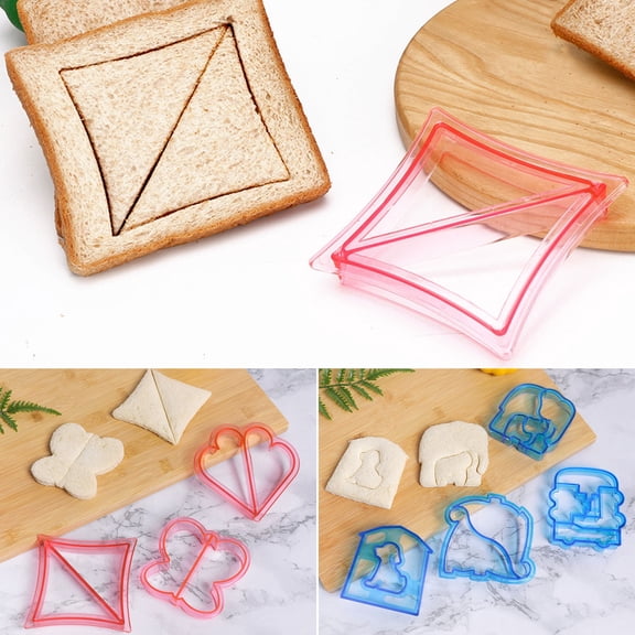 Bread Cutter Butterflies Dolphin Elephant Dinosaur Love Heart Puzzle Star Press Food Grade DIY Toast Cutting Maker Mold Mould Kitchen Supplies