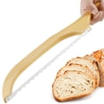 thumbnail image 1 of Bread Cutter Serrated Bagel Cutter Wooden Bread Bow Cutter with Stainless Steel Blade Practical Sourdough Bread Slicer with Wooden Handle 15.7×2.8 Inch Bread Slicer Sourdough Cutter for Home Baking, 1 of 9