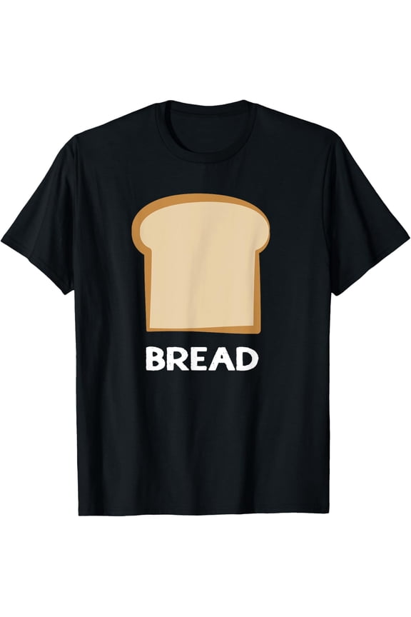 Bread Design Slice of Bread T-ShirtMen and women, Black T-shirt, size: Extra large S-4XL
