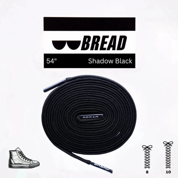 Bread Elastic No-Tie Shoelaces, Stretch Durable Slip-on Laces for Sneakers and Boots, Kids and Adults