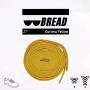 Bread Elastic Shoelaces, No Tie Stretch Shoelaces for Easy Slip-on, Corona Yellow, 27"