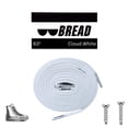 thumbnail image 1 of Bread Elastic Shoelaces, No Tie Stretch Shoelaces for Easy Slip-on, Cloud White, 63", 1 of 9