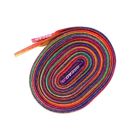 Bread Elastic Shoelaces, No Tie Stretch Shoelaces for Easy Slip-on, Rainbow, 36"