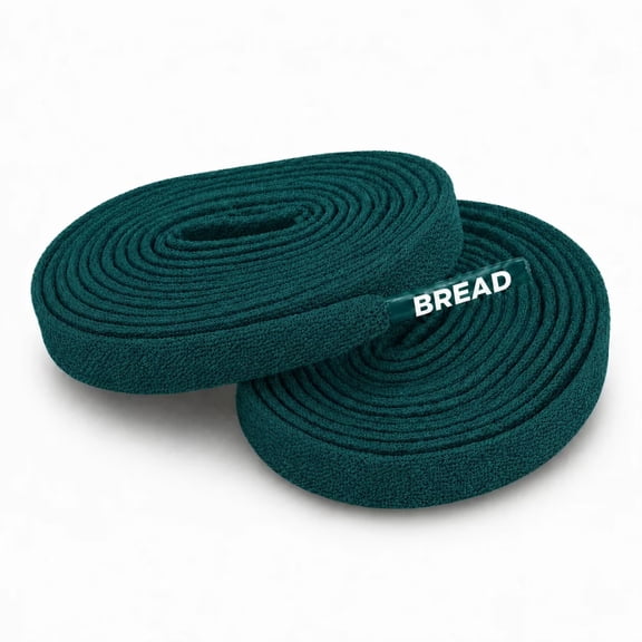 Bread Elastic Shoelaces, No Tie Stretch Shoelaces for Easy Slip-on, Sea Green, 63"