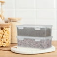 thumbnail image 1 of Bread Keeper for Countertop, Airtight Food Storage Container 7.48x3.54x2.36", Clear Bread Box for Homemade Loaves, Snacks, Cookies, Bagels, Donuts, Leakproof & Freshness Seal, 1 of 8