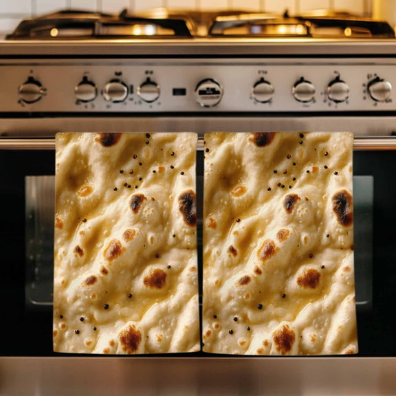 Bread Kitchen Towels Set of 1, Farmhouse Brown Chic Abstract Food Texture Absorbent Dish Towels for Kitchen, Microfiber Hand Towel, Quick Drying Tea Towel for Cleaning Decorative Dishcloths