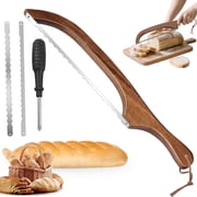 YMWVH 15.7 Bread Knife, Bow Design Slicer for Homemade Bread, Sourdough & Baguettes - Thin & Even Cuts