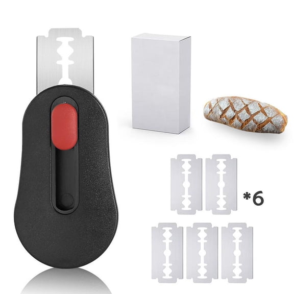 Bread Lame Cutter Refrigerator Magnet, Kitchen Magnetic Magnet for Fridge With 6 Replacement Blades, Mini Bread Scoring Dough Cutter Tool for Homemade Sourdough Artisan And Barking Bakers