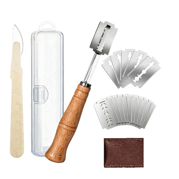 Bread Lame Dough Scoring Tool, 2026 Lastest Professional - Grade Baguette & Sourdough Scoring Tool with 15 Razor Blades & Storage Cover, Essential Baking Supplies