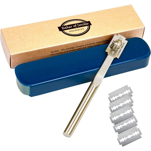 Bread Lame Now with 6 Included blades. Chan from Straight or Curved Blade in seconds the Patented Design. Built for professional and serious bakers.