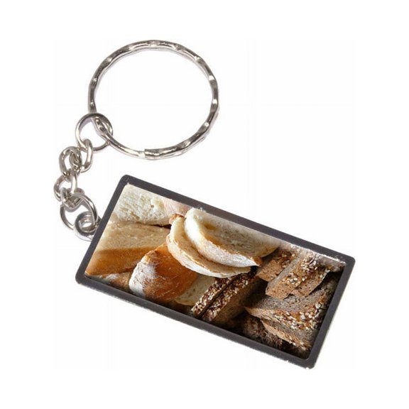 Bread Loaf Rye Italian French Keychain Key Chain Ring