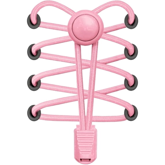 Bread Locks Elastic No Tie Shoelaces for Kids & Adults | 63" Adjustable Laces for Running, Training, Sneakers & Boots, Modern Pink