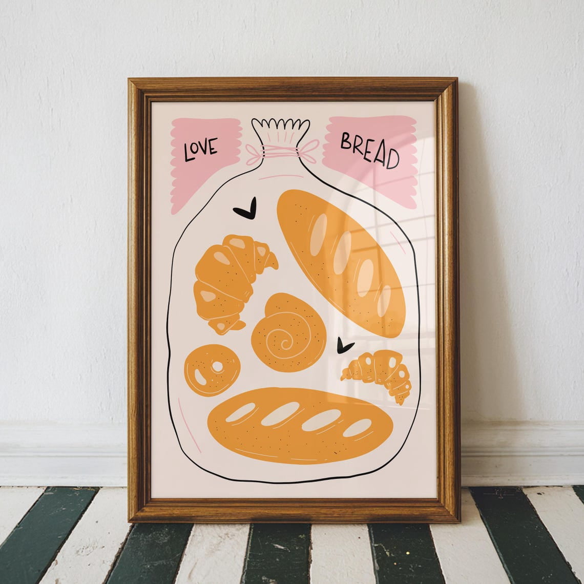 Bread Lover Wall Art Print, Italian Kitchen Dining Room Decor - Walmart.com