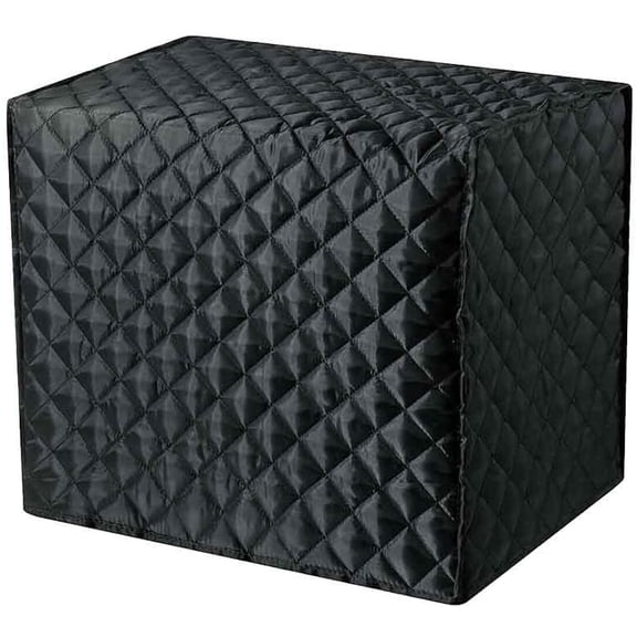 Bread Maker Cover 17x11x15 Inches, Clip Cotton Polyester Quilted Toaster Oven Dust Cover for Protect your Bread Machine or Kitchen Small Appliances, Hands or Machine Washable (Black)