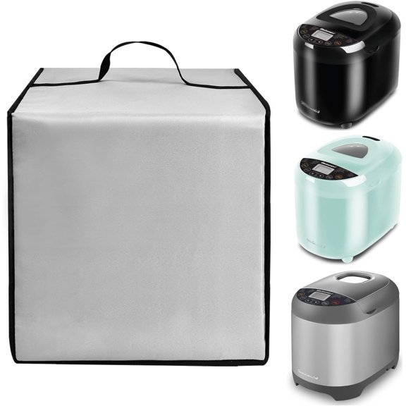 Bread Maker Cover for Elite Gourmet EBM8103B/ EBM8103M/EBM8103SS Programmable Machine Heat-resistant Nylon Protector Case Dough and Mixer, 2LB (Silver)