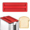 thumbnail image 1 of Bread Maker Cover Silicone Toaster Lid Protector, Clearance, for 2 Slice and 4 Slice Toasters Universal Kitchen Appliance Dustproof Top Cover 10.8X4.1inch, Red(Long Style), 1 of 8