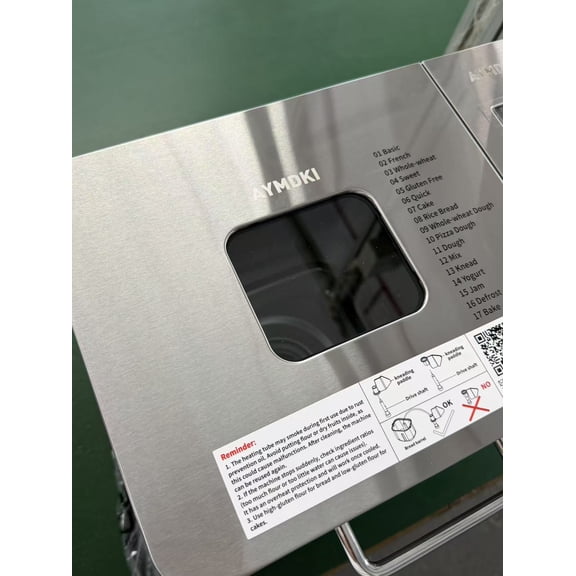 Bread Maker Machine, Stainless Steel, 17 Preset Programs, with Gluten Free, Yogurt, and Dough Settings