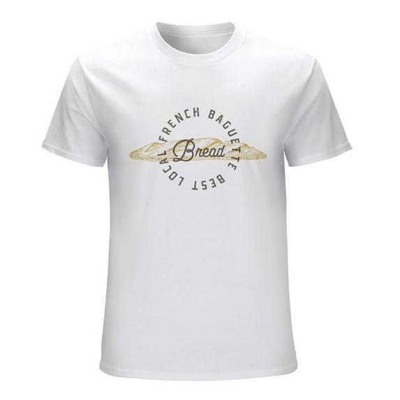 Bread Men’s Graphic T-shirt Vintage Short Sleeve Sport Tee White 3XL