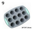 thumbnail image 1 of Bread Muffin Mold Silicone Bakeware Set Kitchen Non-Stick Oven Baking Pans Cupcake Cookies Donut Baking Sheet Pizza Silicone Pan (9), 1 of 7
