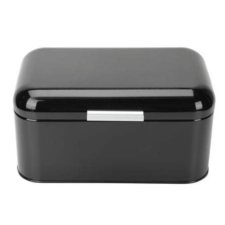 WEAVILUX Iron Bread Box, Black Kitchen Food Container for Storage Use, and Practical