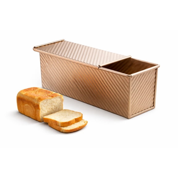Bread Pan  13 * 5inch Aluminized Steel Non-stick Rectangle Pullman Loaf With Lid Long Sourdough For Homemade Deep Tin Dough Scraper