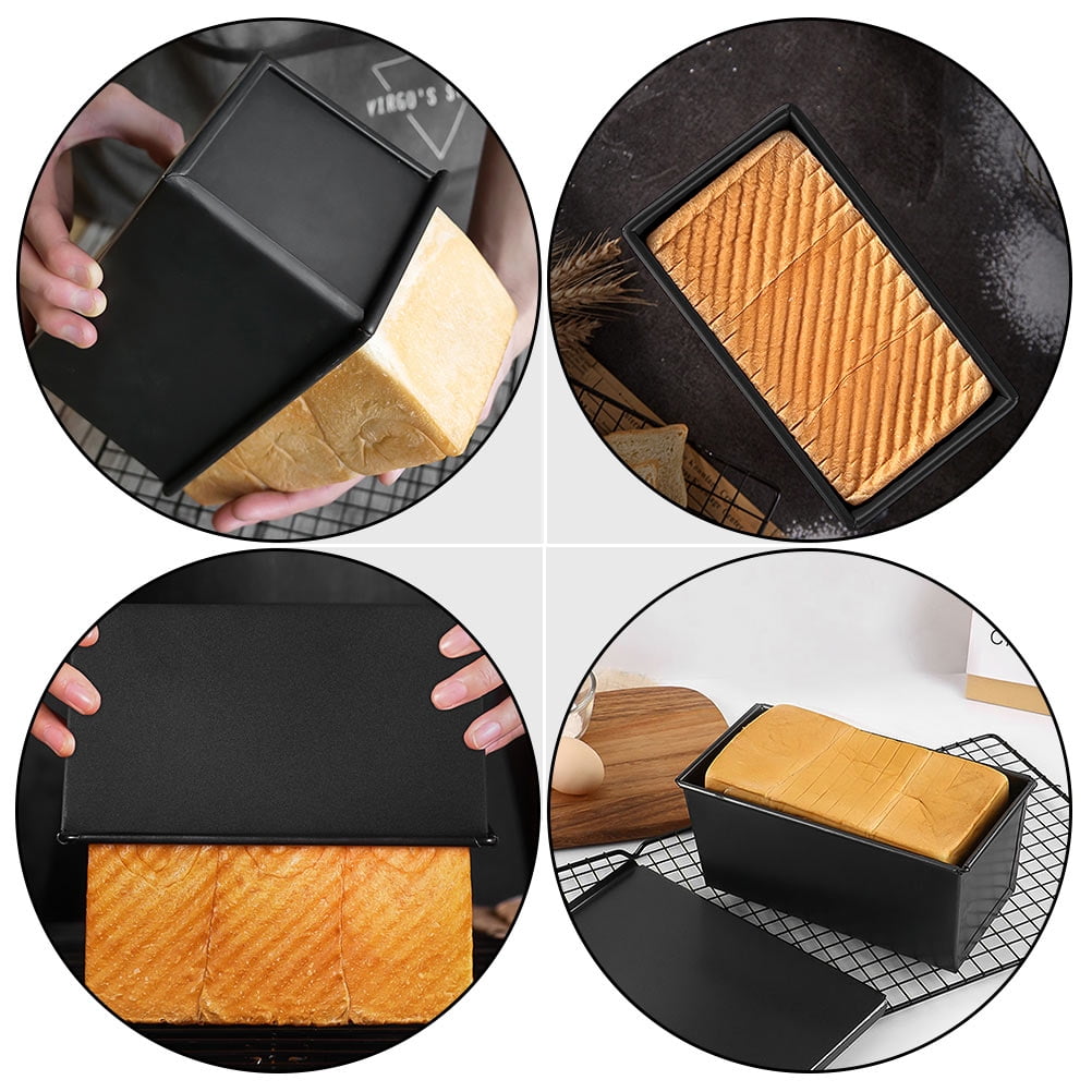 Bread Pan Loaf Baking Mold Toast Pan Pans Bakeware Box Cake Non Lid Pullman Stick Steel