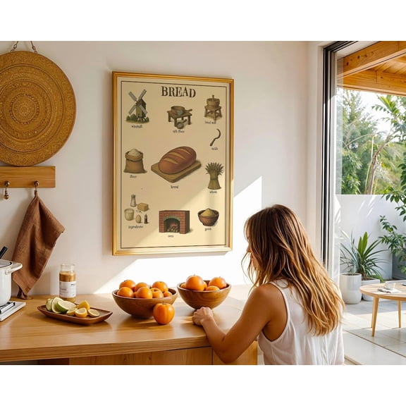 Bread Poster, Unframed Paper Poster 8x10in