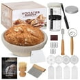 thumbnail image 1 of Sourdough Starter Kit with Starter Jar, VONATES 26 PCS Sourdough Bread Baking Supplies with 9" Round Oval Banneton Proofing Baskets, Dough Whisk, Spatula, Scraper, Gifts for Bakers Women Wife Mom, 1 of 9